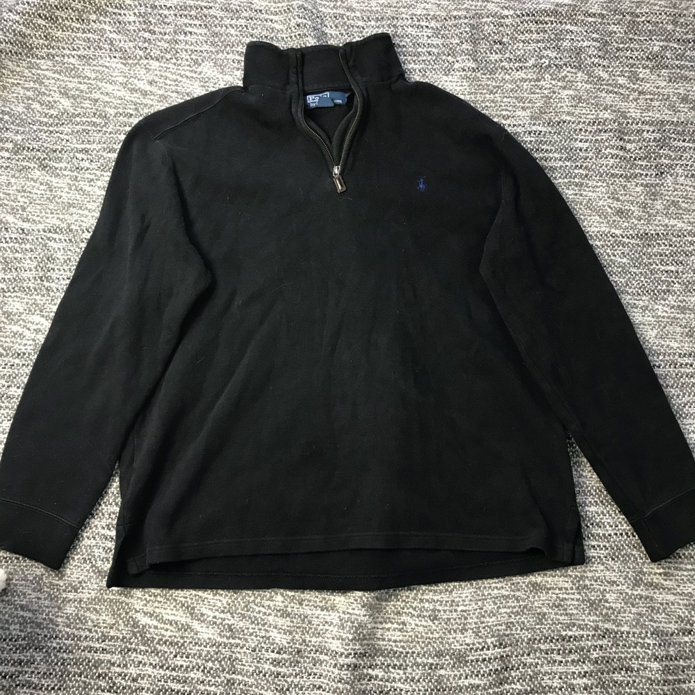 Polo Ralph Lauren Black Half Zip Sweatshirt